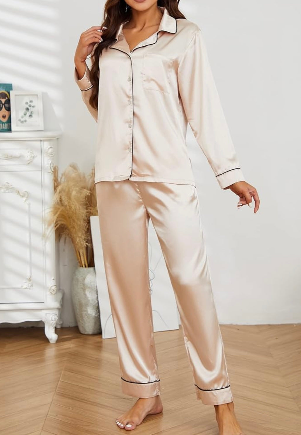 Pure Satin Silk Pajama Set for Women & Girls