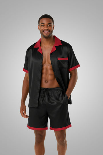 Men's Satin Pajama Set - Sleepwear