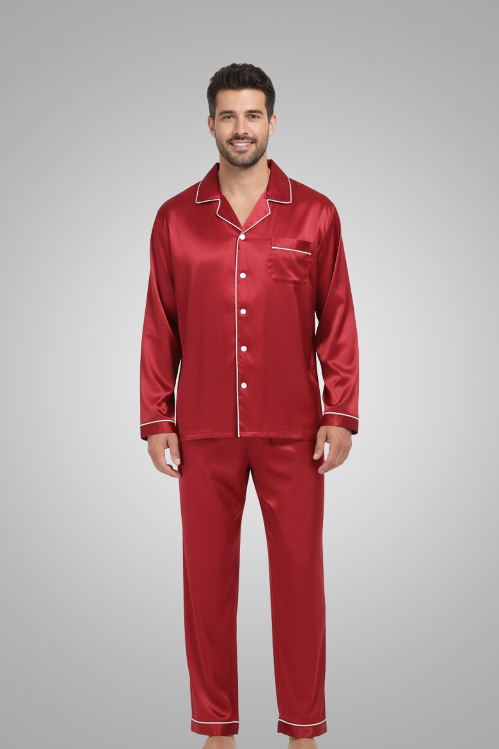 Mens Silk/Satin Pajamas set