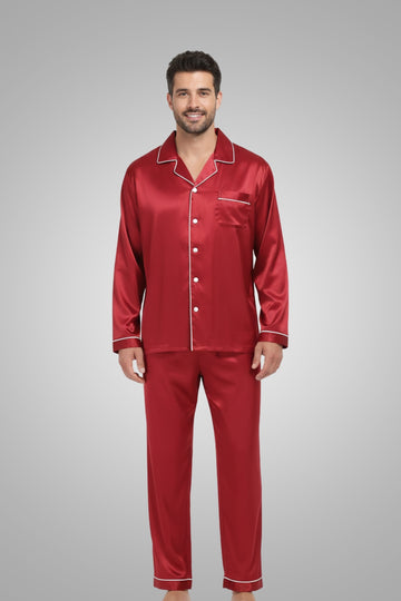 Mens Silk/Satin Pajamas set