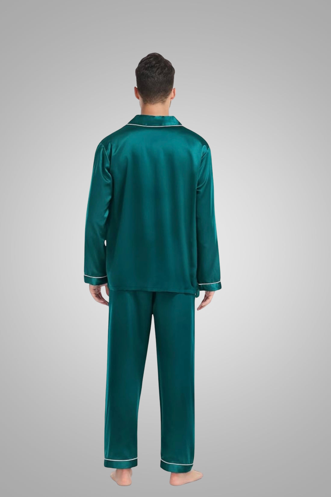 Classic Men's Silk-Satin PJ Set | 2-Piece Lightweight Loungewear