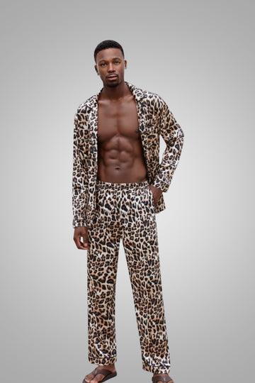 Men's Satin Pajama Set - Sleepwear,Loungewear