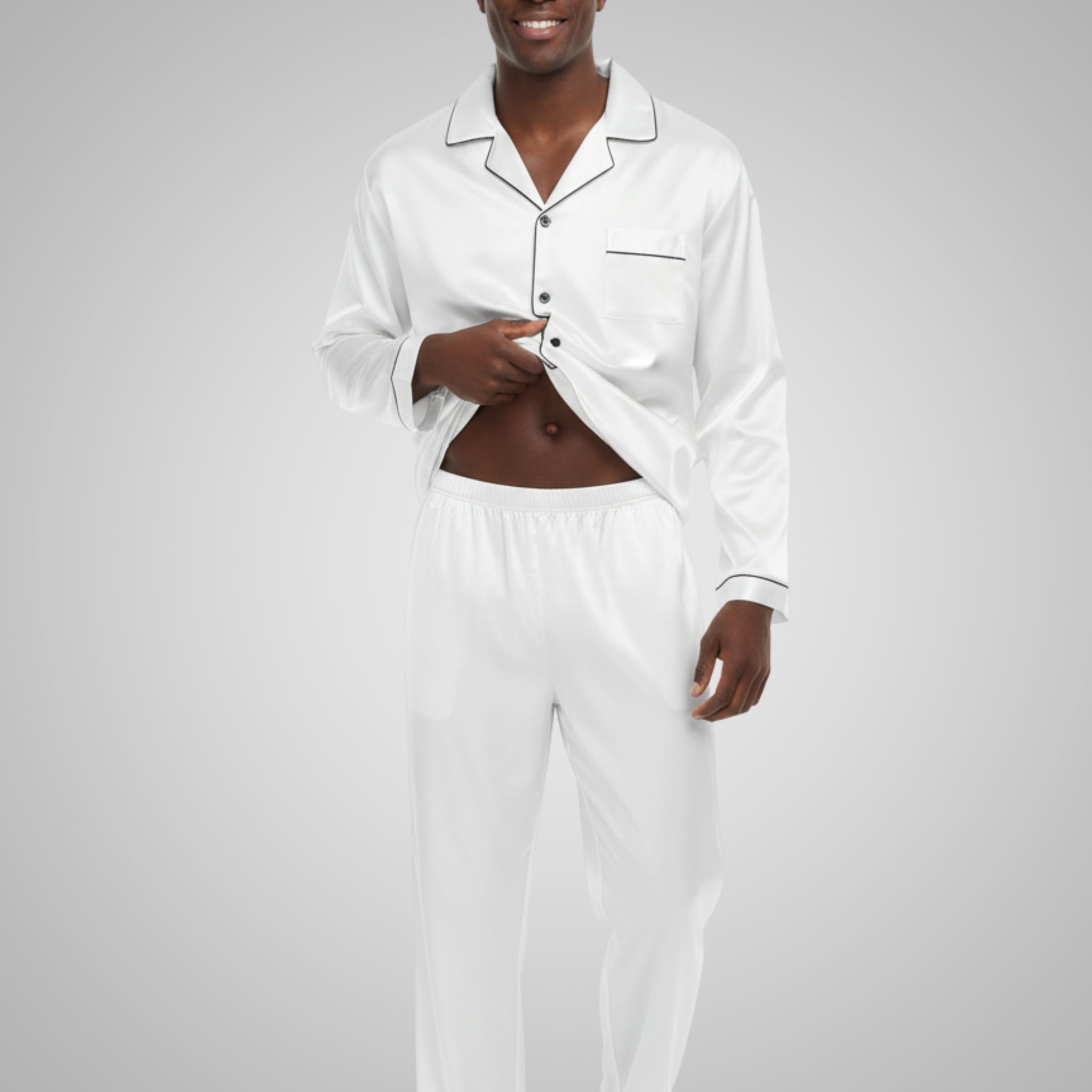 Mens Satin Pajama Set | Button-Down Sleepwear for Comfort and Luxury