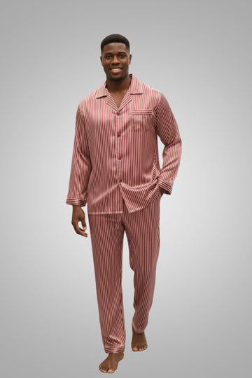 Men's Linen Pajamas Sets Silk Sleepwear